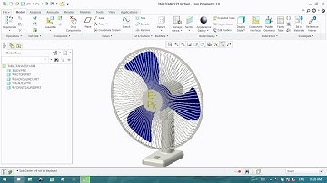 TABLE FAN ASSEMBLY IN CREO PARAMETRIC