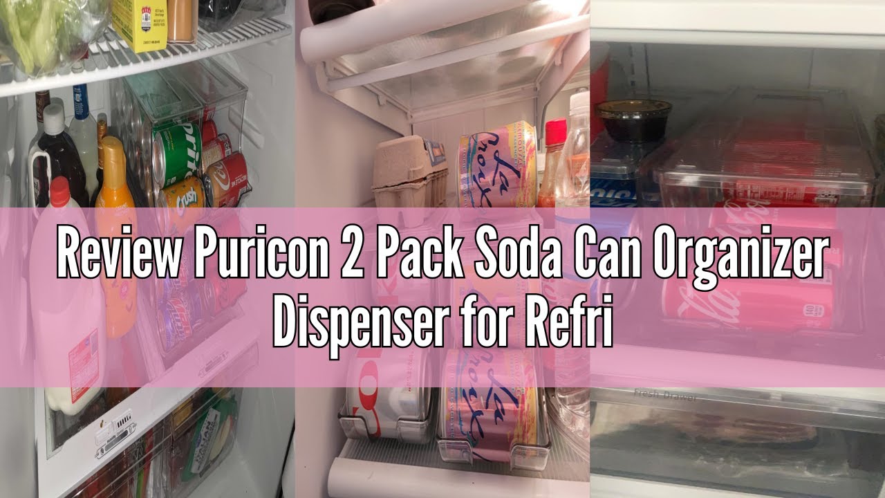 Review Puricon 2 Pack Soda Can Organizer Dispenser for Refrigerator ...