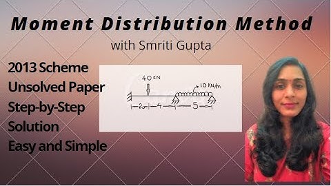 Moment Distribution Method with Smriti Gupta #simplecivil #momentdistribution #easy #Analysis