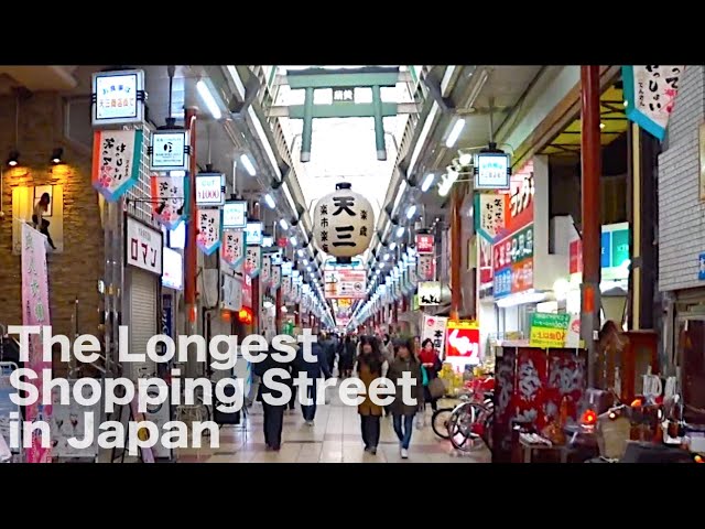 4k Walking Tenjinbashisuji Shopping Street Osaka Japan The Longest Shopping Street Youtube