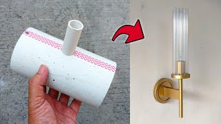 Modern Wall Decorative Lamp | DIY Crafts | PVC Pipe Project