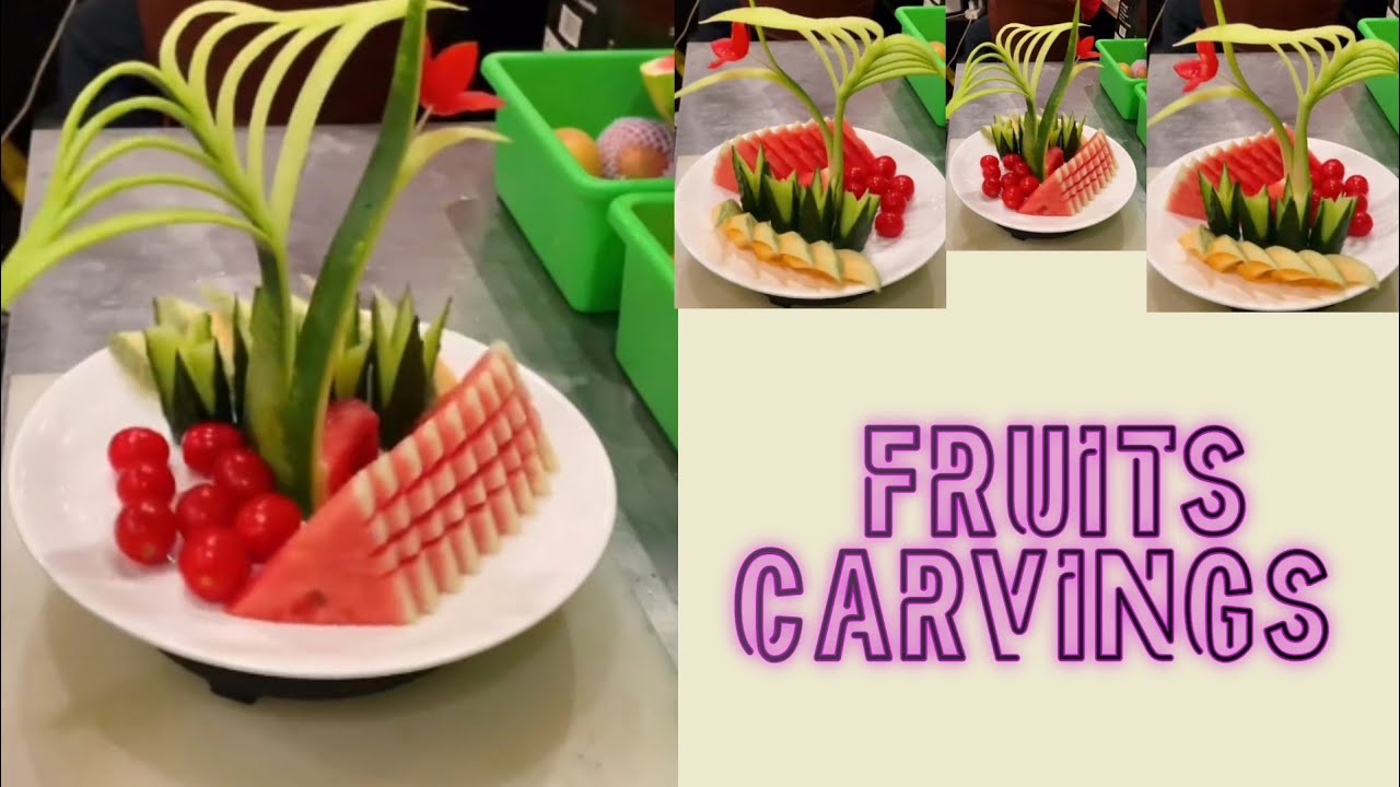 How to decorate a plate with fruits fruits fruitscutting YouTube