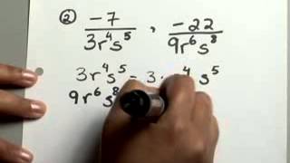 6.3.1 Rational Expressions: Least/Lowest Common Denominator (LCD)