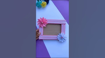 DIY | Photo Frame 📸 With Paper Rolls & Flowers 🌸 | Easy best Out Of Waste Craft