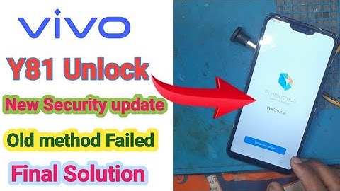 Vivo Y81 New Security Update unlock | Screen Lock | Pattern | Brom mode fail Solution 2023