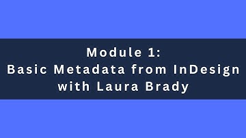 1.7 Basic Metadata from InDesign