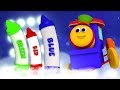 Bob o trem | rima de berçário | crayons cor canção | canções para crianças | Crayons Colors Song