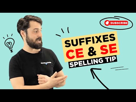 Suffixes 'ce' and 'se' Helpful Tip