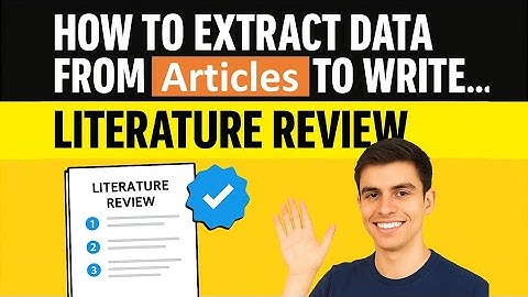 How to Extract Data from Articles to Write Literature Review ! 