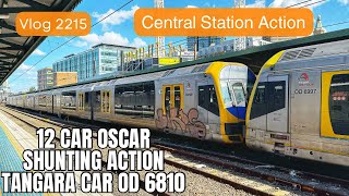 Sydney Trains Vlog 2215: Central Action  12 Car Oscar  Shunting Action  Tangara Car OD 6810