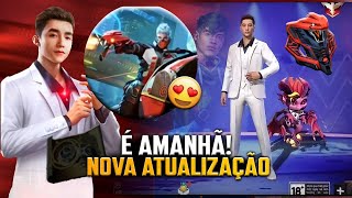 É AMANHÃ! NOVA ATUALIZAÇÃO DO FREE FIRE, OURO ROYALE, NOVA INCUBADORA, VECTOR FORA DO CS? E MAIS