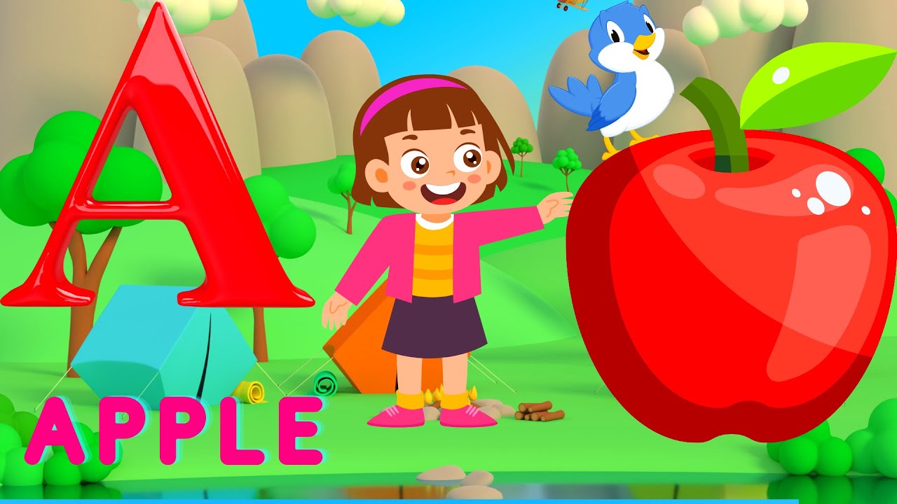 A For Apple | ABC Alphabet Songs with Sounds for Children | Phonics ...