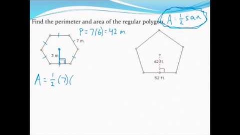 Calculating the area and perimeter of regular polygons (given side and apothem)