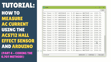 TUTORIAL: How to Measure AC Current Using ACS712 Hall Sensor (Part 4/4 - Coding 0.707 Method)