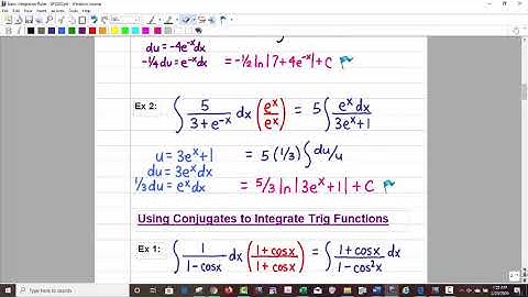 MATH 2414 - Basic Integration Rules SP20
