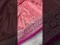 🥰 Beautiful Banarasi Mashru silk saree in Peach colour 🩷 #banarasisaree