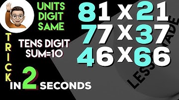 Math Tricks-Multiply two digit numbers having same ones digit and tens sum is 10 | Lessonade