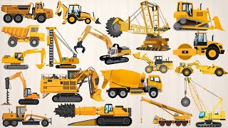 CONSTRUCTION Vehicles - Tổng hợp Máy Xây Dựng Công Trình | Dump Truck, Crane, Bulldozer, Excavator