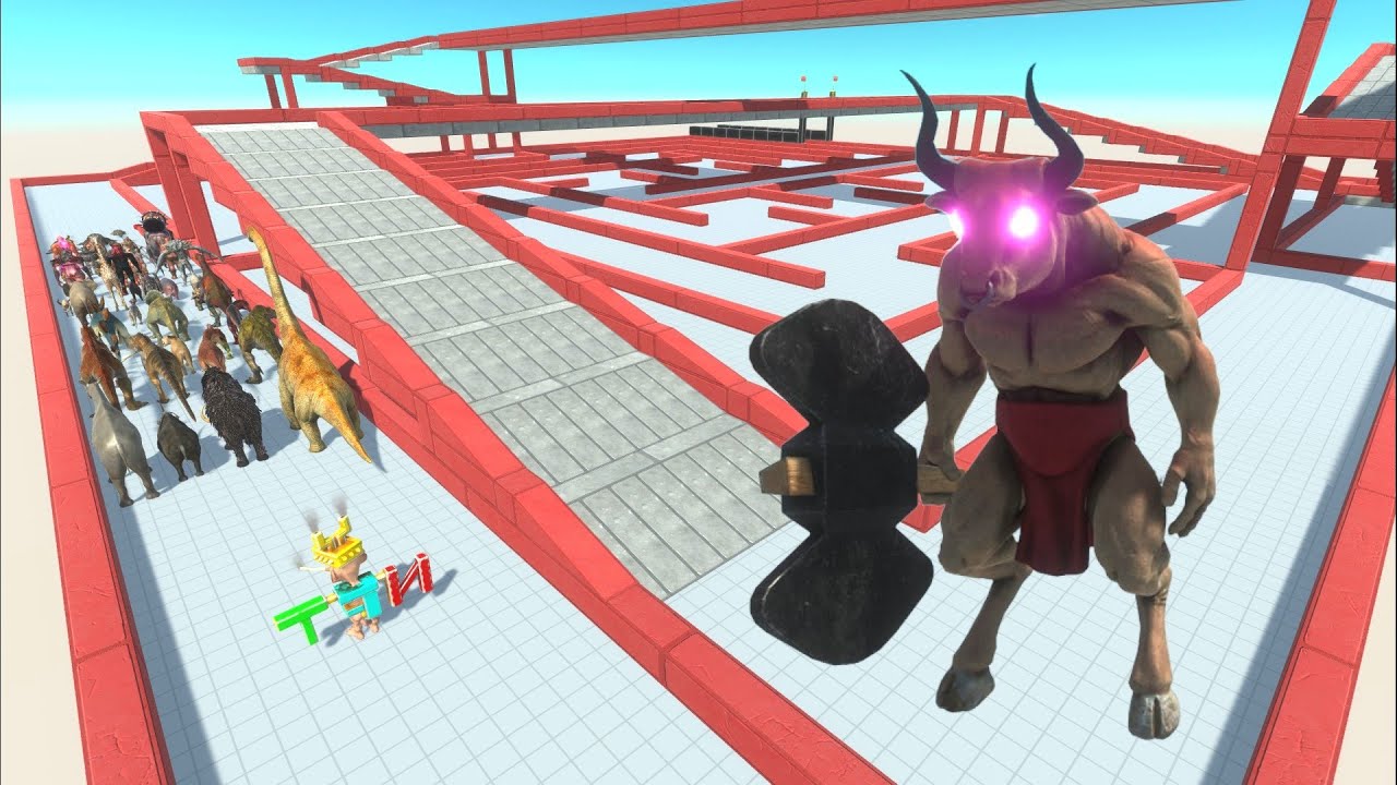 ESCAPE FROM ALIEN MINOTAUR #2 - Animal Revolt Battle Simulator