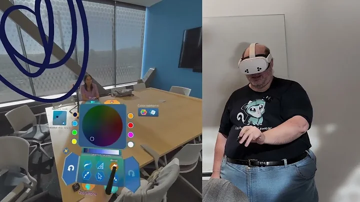 Drawing in Mixed Reality with Figmin XR and the Logitech MX Ink on Quest 3S