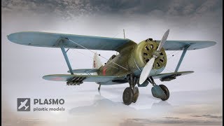 Polikarpov I-153 Chaika - 1/48 scale ICM model kit - aircraft model