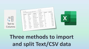 How to import text/CSV data in excel and split the data in columns