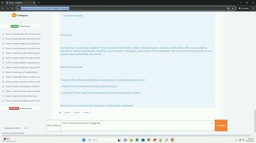 How to create python project in intellij idea