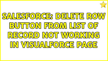 Salesforce: Delete Row button from List of record not working in Visualforce page