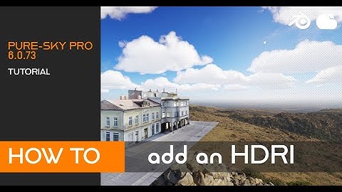Pure-Sky Pro 6.0.73_How to add an HDRI_Blender 3.5.1 "Cycles".