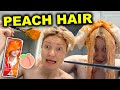 DYING MY HAIR PEACH!!! Making Pastel Orange Hair Dye with Schwarzkopf Live Tangerine Twist?!