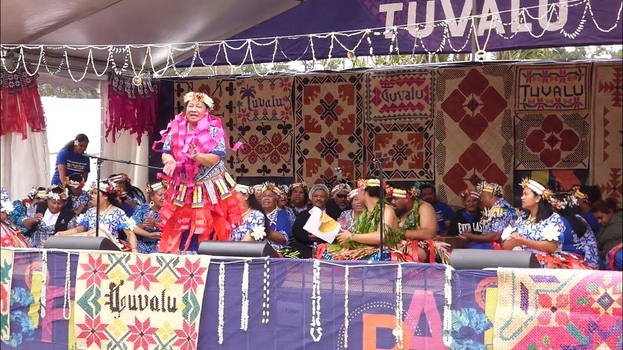 Tuvalu village, culture performance, Auckland Pasifika Festival 2024