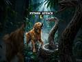 Golden Retriever Saves Kitten From Python #dog #goldenretriever #kitten #shorts