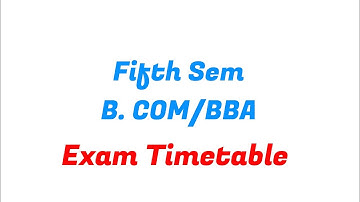 Fifth Sem B.Com BBA Exam Timetable #calicutuniversity #fifthsemester #b.com #bba #examtimetable
