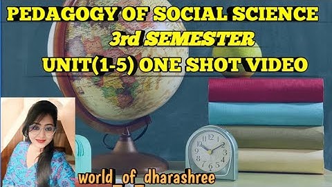 One Shot Vdo for 3rd Semester BEd students|Pedagogy Of Social science| #socialscience #youtube