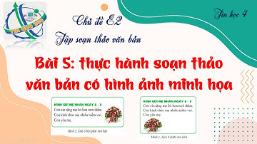 TIN HỌC 4 - CÁNH DIỀU | BÀI 5: THỰC HÀNH SOẠN THẢO VĂN BẢN CÓ HÌNH ẢNH MINH HỌA