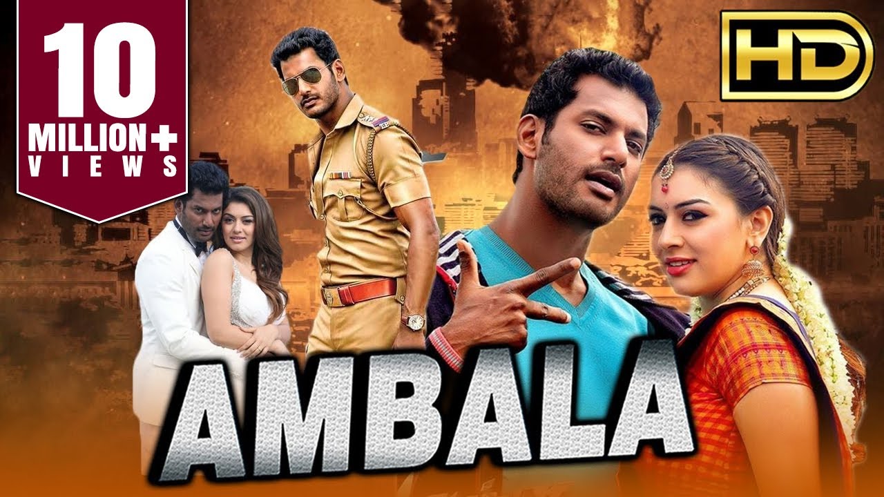 Ambala HD Tamil Hindi Dubbed Full Movie  Vishal Hansika Motwani Santhanam