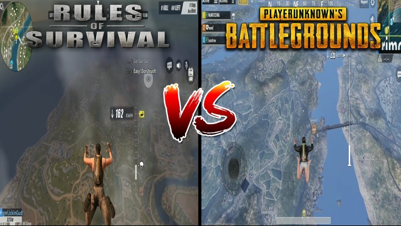 🔥 Rules Of Survival VS PUBG Mobile Comparison - Which is best your