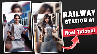 Railway Station 3D Ai Image Reels Editing | Railway Station Ai Video Editing | Trending Reels…