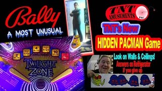 #1253 Stunning Bally TWILIGHT ZONE Pinball Machine -TNT Amusements Parties get HIDDEN PACMAN Game