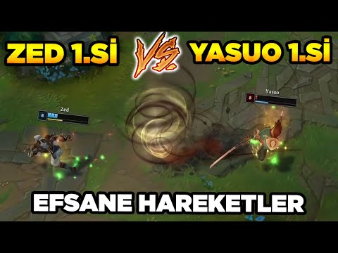 NEFESSİZ İZLEYECEKSİNİZ! YASUO 1.Sİ VS ZED 1.Sİ. League of legends