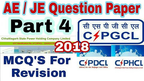 CSPHCL AE/JE 2018 Question & Answer Part 4