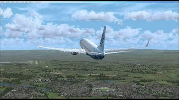 FSX PMDG 737-800 NGX ILS approach to Manchester P4