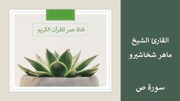 038 ـ سورة ص ـ القارئ الشيخ ماهر شخاشيرو