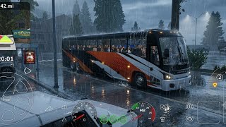 Bus Simulator Coach Master | Rainy Night Gameplay | MCI J4500 | Mountain Spa Resort To Zoo | v0.9.17 screenshot 2