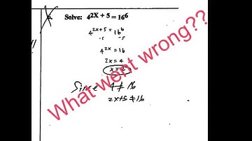 Common Exam Mistakes on Exponential Equations: What went wrong??