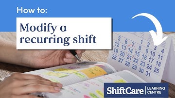 Modifying a Recurring Shift