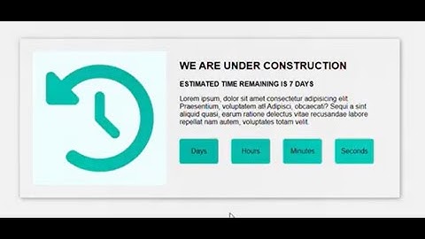 Countdown Timer Using HTML, CSS, & JavaScript