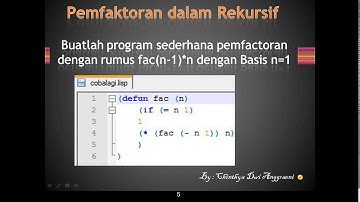 Rekursif Dan contoh sederhana dengan LISP