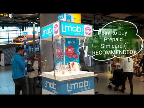 Buying a sim card at Schiphol airport Amsterdam        #amsterdam #schipholairport #schiphol