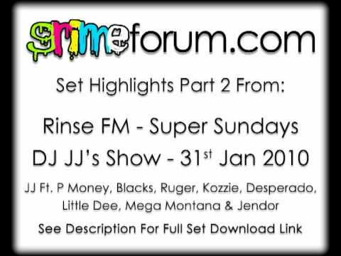 Well worth downloading the Full Set or Show here: www.grimeforum.com As it was difficult to cut it back to a 10minute youtube highlights, hence there being 2 parts, but still a lot of bits had to be cut out. Full Set/Show also has Riko & Scratchy from Roll Deep. Full Line Up was: DJ JJ Ft. Riko, Scratchy, Desperado, Kozzie, Stormer, Ruger, Jendor, Mega Montana, Blacks, P Money, Little Dee & Bradley Wright Phillips.